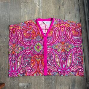 Jude Connally Pink Paisley Kimono